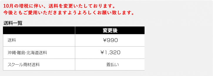 消費税増税のご案内